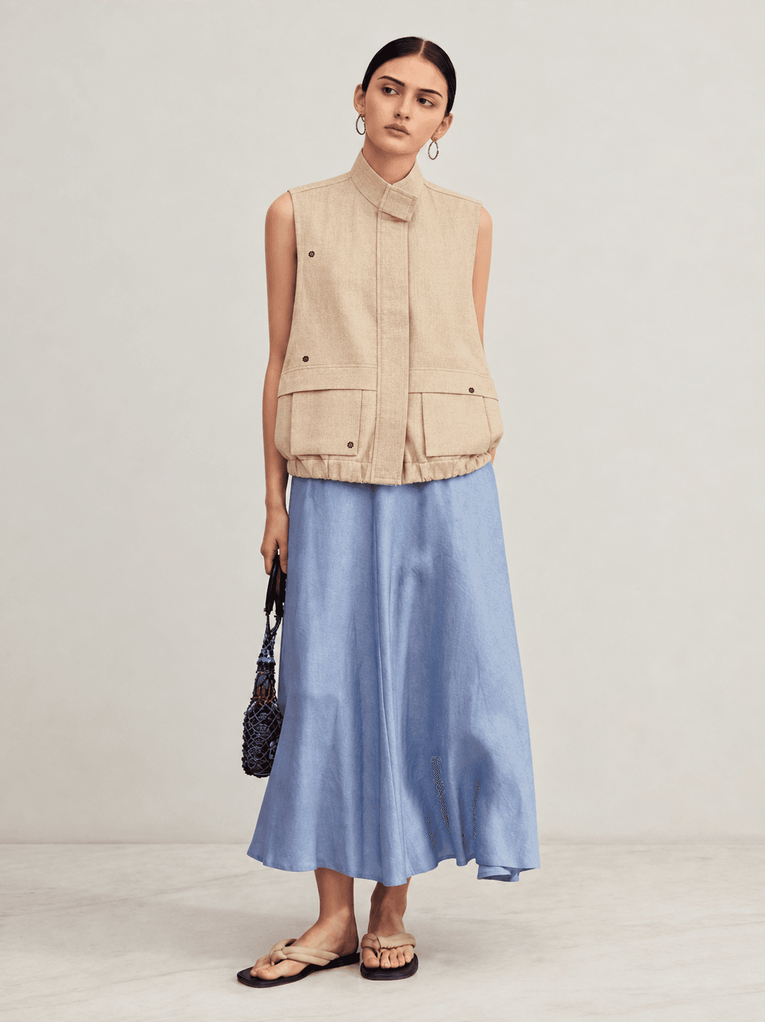High-Neck Utility Vest