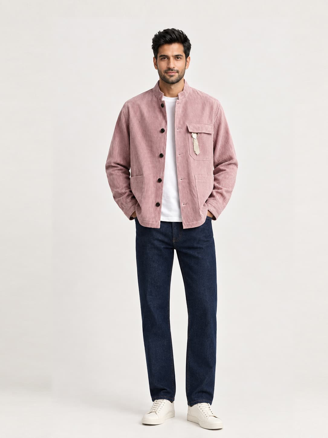 Red striped Shacket Jacket